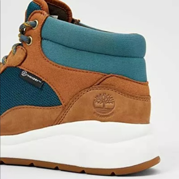Timberland Women's Boroughs F/L Mid Waterproof Sneakers Rust Nubuck - Picture 4 of 6